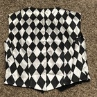 Vintage Child   s  Costume  Unisex Black White Diamond Satin B10