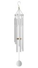528hz Solfeggio Windchimes Healing Wind Chimes 444 Hz - 44 Inch  silver 