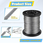 400ft 1 32  T316 Stainless Steel Wire Rope 7x7 Strands Cable With 100 Pcs Alumin