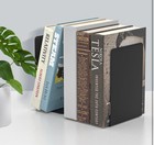 Bookends 1 Pair  Black Metal Book Ends  Heavy Bookends For Shelves  Book Stopper