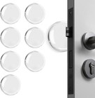 8pcs Door Stopper Wall Protector Silicone Door Knob Wall Protector Strong Back