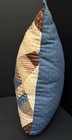 Vtg Cat Shaped Throw Pillow Quilted Patchwork Pattern  10x13  Accent Plush Beads