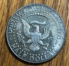 Hobo Nickel Style Kennedy Half Dollar Art Skull Coin  Dated 1974