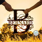 Last Name Sign  Monogram Wall Decor  Metal Wall Art  Custom Metal Signs
