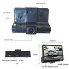 1080p 4  Dual Lens Hd Car Dvr Rearview Video Dash Cam Recorder Camera G-sensor