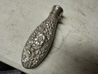 Antique Sterling Silver Ladies Repousse Liquor Flask