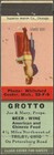 Vintage Girlie Pin-up   Grotto   Matchbook Cover From Trilby  Oh Ohio