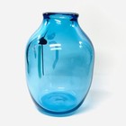 Handblown Glass Bottle Vase Blue Stunning