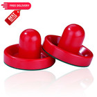 Glamorway Pack Of 5 Red 2-inch Mini Air Hockey Table Pucks  2 5inch Green 