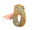 Chinese Old  Jade hongshan Culture hetian Jade rare  Dragon Choi pendant A 629 