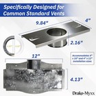 4    Toe Kick Ducting   Vent Cover Kit For Under Cabinet  Fits Standard Silver