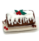 Artisan Christmas Chocolate Cake Roll Dessert 1 12 Dollhouse Miniature Food
