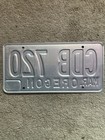 1970 Oregon License Plate - Cdb 720 - Very Nice Natural 