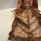 Dollhouse Miniature 1 12 Scale 7    Porcelain Lady Doll Copper Colored Dress
