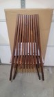 Melino Folding Chair Wooden Solid Acacia Wood Folding Low Profile Tall Backrest