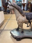 Antique Victorian Large Wooden Child s Pull Along Horse Toy