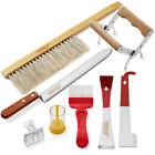 8 Pc Beekeeping Tool Kit - Bee Brush Cage Frame Grip Beekeeper Starter Supplies