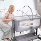 Love Bassinet Cover W  2-way Zipper   Mosquito Net  white 