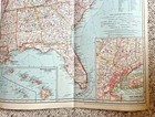 Vintage 1956 Large Map Of  The United States On Vellum 29  X 41 