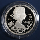 2012 Uk 5 Pounds Diamond Jubilee Sterling Silver Proof Coin In Box W coa