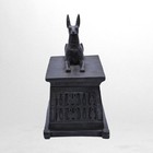 Unique Ancient Egyptian Pharaonic Box Statue Of God Anubis Jackal Sculpture