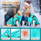 Winter Dog Coat With Harness Built In Waterproof Dog Jackets Warm Pet Fleece Ves