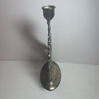 Vintage Godinger Silver Plated Christmas Tree Ornate Candle Holder 10    