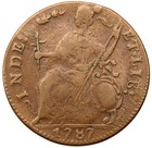 1787 37 4-k 1 R-3 Connecticut Colonial Copper Coin