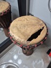 20 Professional Hand Carved Wooden Djembe Bongo Drum Needs Repair See Photos