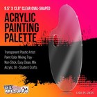 9 5  X 13 8  Clear Oval-shaped Acrylic Painting Palette  Art Paint Mixing Tray