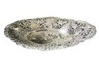 German 800 Silver Pierced Oval Bowl  C 1900