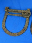 C 1910 Horseshoe Barn Door Rollers  No Chips  Functional  Old Barn Hardware