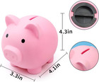 2 Pack Plastic Cute Pig Money Bank unbreakable Piggy Saving Money Box Coin Bank 