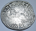 1577-1588 Lima Peru 1 Reales Philip Ii Diego De La Torre Spanish 1500 s Cob Coin