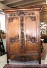 Exquisite French Antique Carved Normandy Oak Armoire 2 Door Circa 1780 