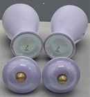 Coquet Limoges France Porcelain Lavender Periwinkle Mottled Baluster Mantle Urns