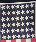 Antique 42 Star Flag   Rare 18  X 24  Hanging Banner Circa 1890