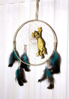 Native American Made Dream Catcher  Red Gekko Dreamcatcher  14  X 14   Coa  36