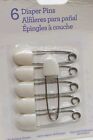 Babiesrus Vintage Baby Cloth Diaper Safety Pins Rustproof White Lot Of 2