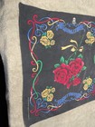 Vintage Harley Davidson Red Orange Roses Bandana Handkerchief Made In Usa