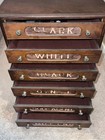 Replica Wooden Spool Cabinet By Clark Thread Co  Sewing Box Organizer Drawers