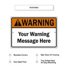 Custom Sign Your Warning Message Sign Personalized Text Aluminum Metal Tin Sign