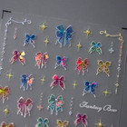 Colorful Bow Nail Stickers  Pearls Nail Decals  Nails Art Stickers  371 