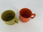 Vintage Tupperware Stackable Mugs Coffee Cups Tumbler Retro Kitchen Pair 1312-2