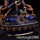 8 4  China Ancient Tibet Pure Copper Cloisonne Buddha Statue Statue