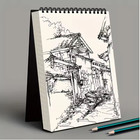 A6 Sketchbook 4 Pack Spiral Bound Art Drawing Pad Small Sketch Notebook Set