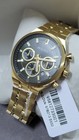 Bulova Men s Gold Tone Chronograph Watch With Black Dial 43mm - 97b213