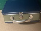 Vintage 1950 s Era Thermos Blue And Gray Metal Lunch Box With Thermos Near Mint