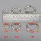 100 Pack 1 Inch Stainless Steel Welded D-rings For Hand Bags Ring Dog Leashes  