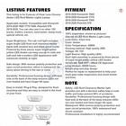 For Kenworth T680 T700 T880 Clear Amber Led Roof Clearance Marker Light Assembly